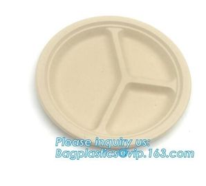 Biodegradable plate food grade green sugarcane bagasse plate,10&quot; sugarcane ecofriendly disposable oval plate bagease pac