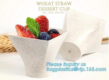 Wheat straw Compostable PLA eco-friendly biodegradable plastic cups,2.5 oz 4oz 6.5oz 8oz 12 oz 16oz 20oz 22oz 32oz Sugar