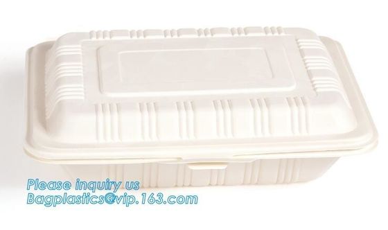 corn starch clamshell box,Corn Starch Food Container, Disposable Lunch Box,Biodegradable Microwave Corn Starch Food Cont