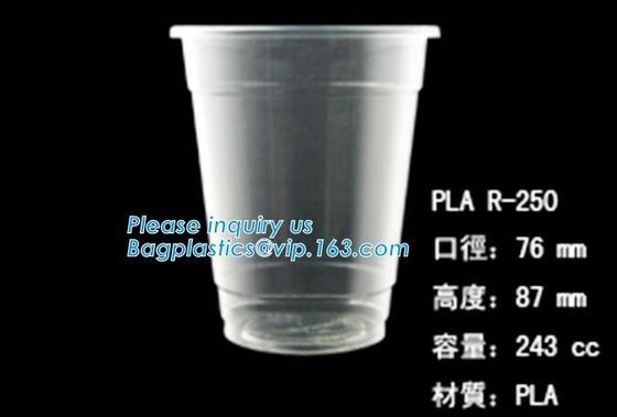 Biodegradable Disposable Cornstarch CPLA Cup,90mm CPLA hot drink cup lid for 10oz 12oz 16oz 20oz cup, bagplastics, packa