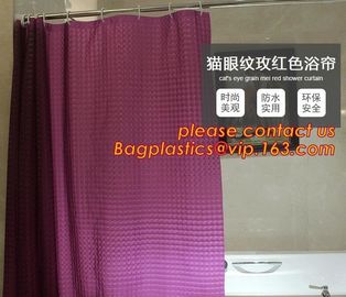 PEVA Bathroom hooks shower curtain, PEVA Shower Curtain Disposable Bath Curtain, shower curtain For Hotel Bathroom packa