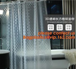 Mould Proof Waterproof white and black trellis design pvc custom bath curtain printed shower curtain, High quality Polye