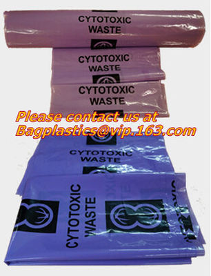 Clinical supplies, biohazard,Specimen bags, autoclavable bags, sacks, Cytotoxic Waste Bags