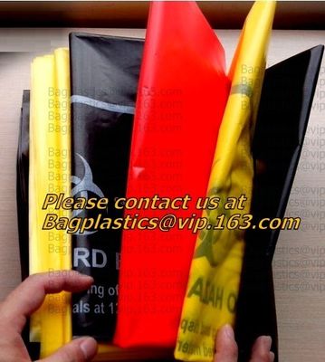 Plastic Bags, Biohazard Bags, Red Biohazard Waste Bags, Medical Waste Bag, Infectious Bags, Securely contain hazardous c