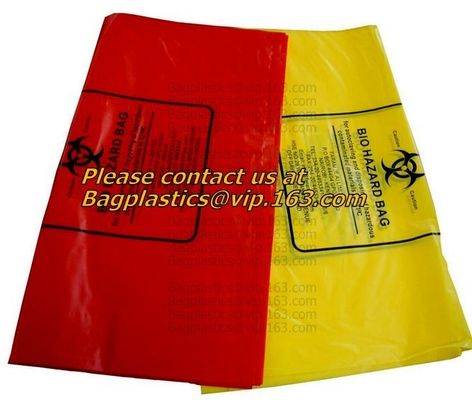 Plastic Bags, Biohazard Bags, Red Biohazard Waste Bags, Medical Waste Bag, Infectious Bags, Securely contain hazardous c