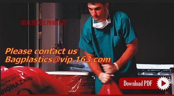 Medical Biohazard Waste Garbage Bag, biohazard drawtape trash bag, hospital garbage bag, biohazardous refuse bag, bageas