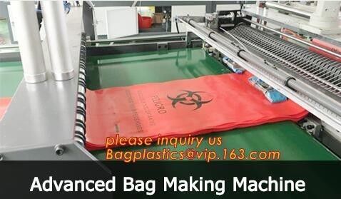 disposable hospital medical waste garbage Biohazard bag, PE biohazard eco bag, biohazardous refuse bag, bagplastics, bag