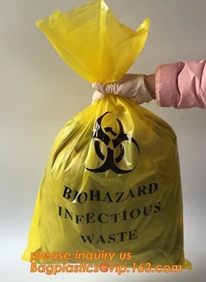 Extra large capacity biohazard drawtape trash bag interleaf coreless roll plastic garbage bag for hospital use, Industri