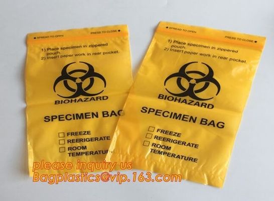 Biohazard Garbage Bag for hospital Waste, Biohazard medical waste Plastic Bags For clinical Disposal, HDPE biodegradable