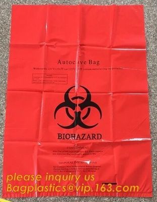 Biohazard Waste Garbage Bag, hazardous waste yellow plastic bag asbestos garbage bag, biohazard zipper bag, bagease, pac