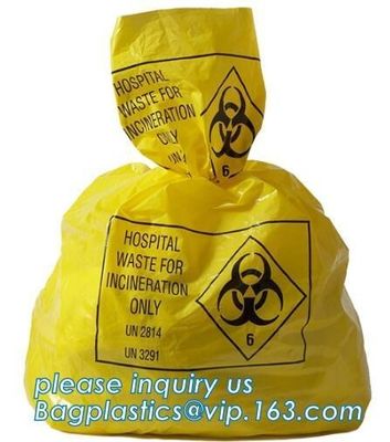 Heavy Duty Large Yellow Medical Waste Biohazard Hospital, Medical Biohazard Autoclave Bags, Biological And Medical, pac