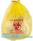 Medical Biohazard Waste Bags for Hosptial, PE Flat disposable biohazard garbage bag / waste bag / trash bag, bagplastics