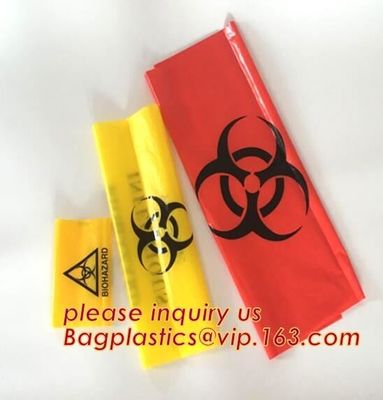 Biohazard clinical waste bag, Biodegradable Medical Waste biohazard Bag, Biohazard 60Liter Industrial trash Bag, bagease