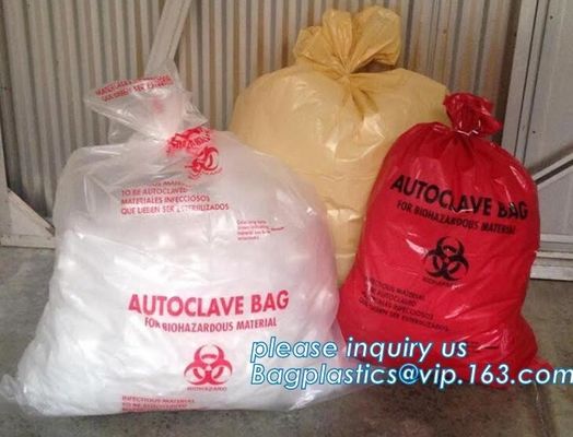 biodegradable clinical waste bags, Thick Plastic Asbestos Bag, PE Disposable Waste Bag, healthcare, health care, hospota