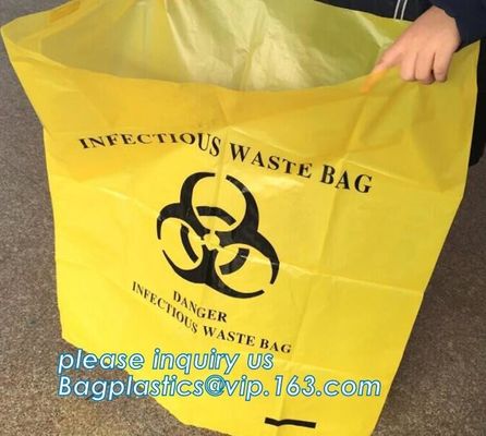 biodegradable clinical waste bags, Thick Plastic Asbestos Bag, PE Disposable Waste Bag, healthcare, health care, hospota