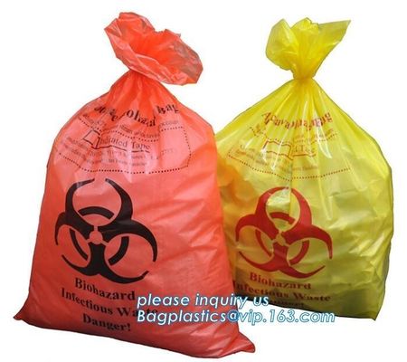 Autoclavable Biohazard Bags, Medical Waste Bags, Self Adhesive Sealing Tape Biohazard Waste Bags, bagplastics, bagease