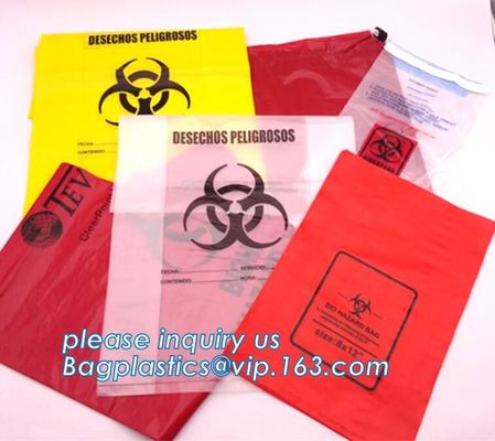 Autoclavable Biohazard Bags, Medical Waste Bags, Self Adhesive Sealing Tape Biohazard Waste Bags, bagplastics, bagease