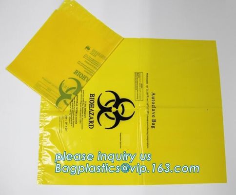 Autoclavable Biohazard Bags, Medical Waste Bags, Self Adhesive Sealing Tape Biohazard Waste Bags, bagplastics, bagease