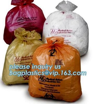 Biohazard medical waste bag for hospitals, Disposal Plastic Medical waste bags, Plastic Pe Medical Biohazard Waste Bag