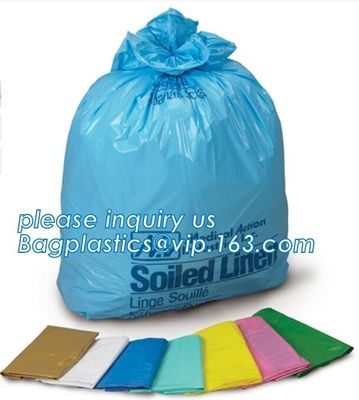 Clinical Waste Bag, Heavy Duty Sacks, PE biohazard eco bag, PE disposable Lab bag/Medical waste bag/Biohazard bag on rol