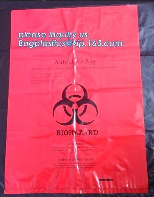 Heavy Duty Dustbin liner Plastic biohazard infectious waste, Biohazard Garbage Bag for Medication, biohazard on roll cus