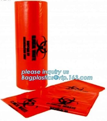 yellow/red/black biohazard autoclave bag/biohazard autoclavable bin liner, biohazard plastic bags,biohazard waste bag,me