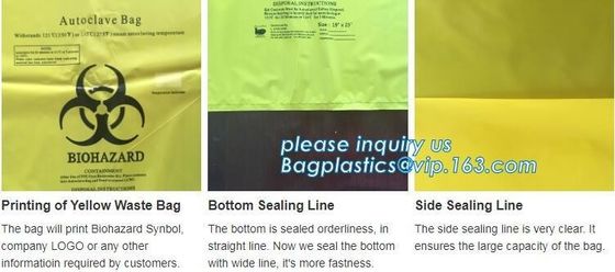 infectious medical waste disposal plastic bag, plastic clinical waste bag, medical waste bag biohazard bag, bagease