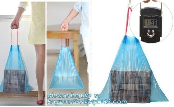 Disposable biohazard infectious plastic drawstring medical waste bag, Promotional mini biohazard drawstring packaging ba