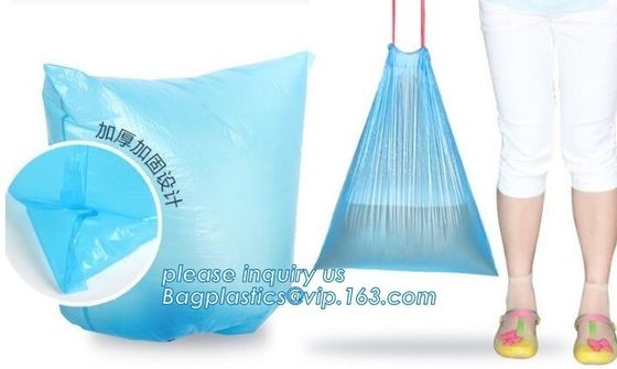 Disposable biohazard infectious plastic drawstring medical waste bag, Promotional mini biohazard drawstring packaging ba