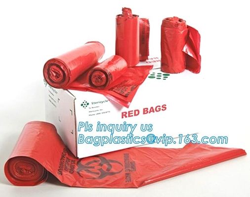 30 Gallon 33" X 40" Red Isolation Infectious Waste Bag / Biohazard Bag High Density 17 Microns - 250 / Case, bagease