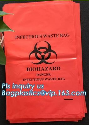 30 Gallon 33" X 40" Red Isolation Infectious Waste Bag / Biohazard Bag High Density 17 Microns - 250 / Case, bagease