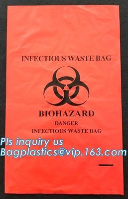 30 Gallon 33" X 40" Red Isolation Infectious Waste Bag / Biohazard Bag High Density 17 Microns - 250 / Case, bagease