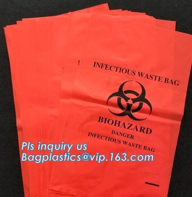 30 Gallon 33" X 40" Red Isolation Infectious Waste Bag / Biohazard Bag High Density 17 Microns - 250 / Case, bagease