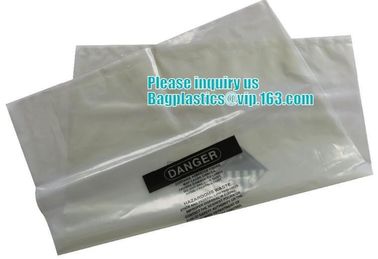 industry waste clear asbestos bags, Sell clear plastic asbestos rubbish bags with red printing, Strong LDPE Material Asb