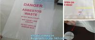 LDPE material customized Logo compostable Industrial heavy duty clear plastic asbestos packaging garbage bags, bagplasti