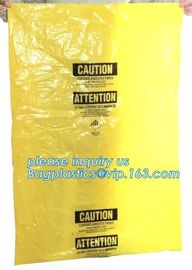 Yellow Asbestos Disposal Removal and Burial Bags, manufacturer supply Customize yellow color plastic Bag for packing asb