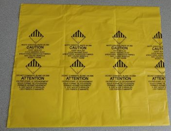 Yellow Asbestos Disposal Removal and Burial Bags, manufacturer supply Customize yellow color plastic Bag for packing asb