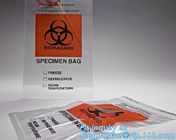 LDPE poly lab biohazard specimen bags with Zip lockk closure, biohazard specimen bags laboratory transport bags with docum