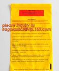 Biohazard Specimen Bag with Document Pouch, Industrial waste disposal, biodegradable waterproof plastic Zip lockk poly pe