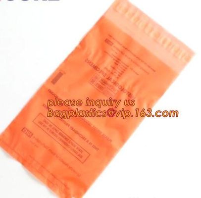 Plastic Reclosable Specimen Bags with Dual Pouch, Medical Lab Bags Reclosable Zip Lock Bag, collection zipper bag, pac