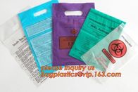 Biodegradable PLA Plastic Bag Corn Starch Biohazard Specimen Zip lockk Bag, LDPE Three Walls Specimen Bag with Pocket, pac
