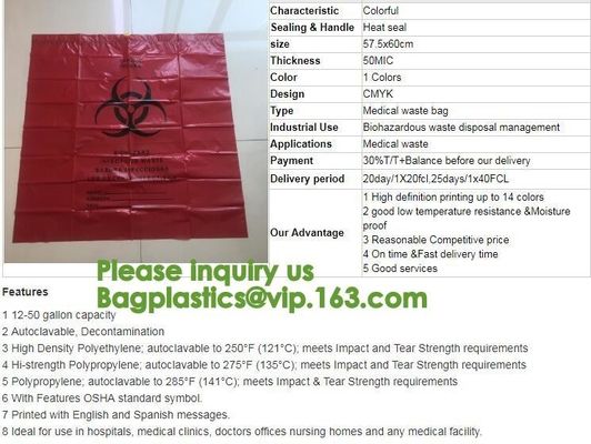 Biodegradable Dtrawstring Biohazard Bags Medical drawtape, Biological Hazard Bag,Yellow Biohazard Bag - Bio Hazard Waste