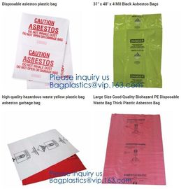 Large Size Good Quality Biohazard PE Disposable Waste Bag Thick Plastic Asbestos Bag,Jumbo Plastic Industrial Garbage Pa