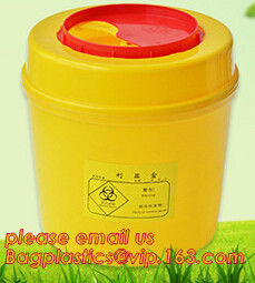 BIOHAZARD WASTE CONTAINERS, PLASTIC STORAGE BOX, MEDICAL TOOL BOX, SHARP CONTAINER, SAFETY BOX, Disposable Hospital Bioh