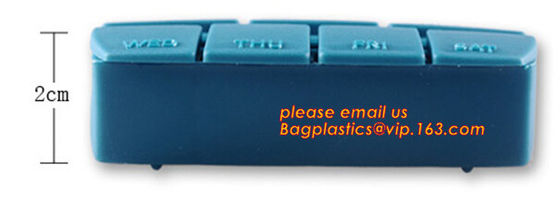 Monthly Pill Case Pill Organizer Pill Box With PU Leather Bag Leather Case, 7 Day Weekly Medicine Pill Organizer Am Pm P