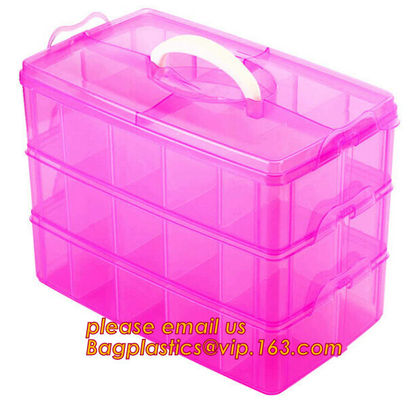 adjustable plastic storage box plastic screw bead box, Detachable Compartments Clear Plastic Divided Storage Box for Scr