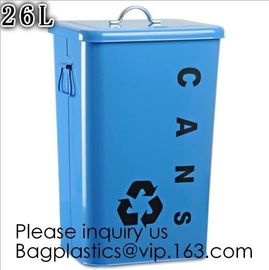 Household Metal Tin Garbage /Dust Bin,Metal Dog Pet Food Storage Bin Tin/Galvanized Trash Can/Garbage Bin,Store Supplies