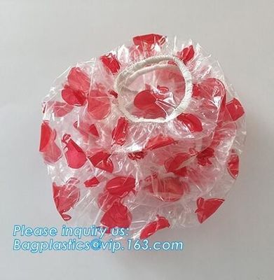 Compostable biodegradable Double-deck Waterproof Shower Cap for Bath Spa,hotel luxury biodegradable shower caps disposab