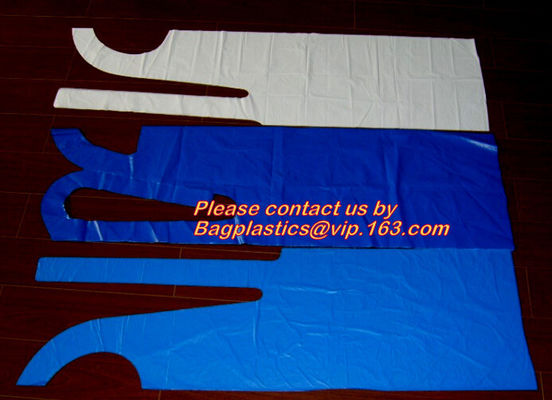 Aseptic Blue Plastic Disposable Apron for Doctor Checking,Disposable aprons PE medical doctor apron,PE Apron For Doctor
