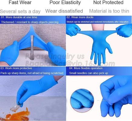 Factory wholesale price nitrile disposable gloves for medical examination use,OEM non-sterilization powder free disposab